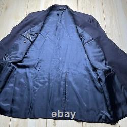Vintage Polo By Ralph Lauren Gold Buttons Wool Sportscoat Navy Mens Size 42R
