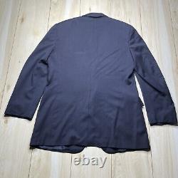 Vintage Polo By Ralph Lauren Gold Buttons Wool Sportscoat Navy Mens Size 42R