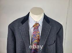 Vintage Polo By Ralph Lauren Paddock Overcoat Men 46 Herringbone Wool Italy