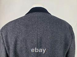 Vintage Polo By Ralph Lauren Paddock Overcoat Men 46 Herringbone Wool Italy