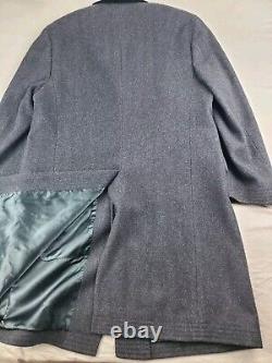 Vintage Polo By Ralph Lauren Paddock Overcoat Men 46 Herringbone Wool Italy