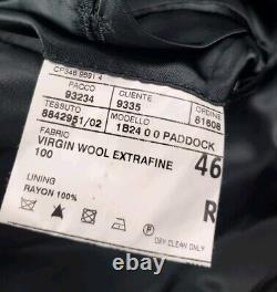 Vintage Polo By Ralph Lauren Paddock Overcoat Men 46 Herringbone Wool Italy