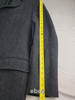 Vintage Polo By Ralph Lauren Paddock Overcoat Men 46 Herringbone Wool Italy
