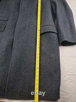 Vintage Polo By Ralph Lauren Paddock Overcoat Men 46 Herringbone Wool Italy
