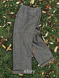 Vintage Polo By Ralph Lauren Pleated Wool Tweed Pants