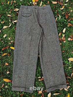 Vintage Polo By Ralph Lauren Pleated Wool Tweed Pants