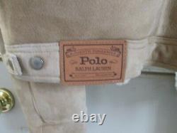 Vintage Polo By Ralph Lauren Rrl Leather Shearling Sheepskin Bomber Style Jacket