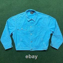 Vintage Polo Country Jacket Mens XL Blue Ralph Lauren Denim USA MADE Chore Coat