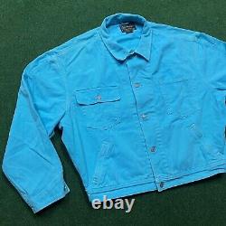 Vintage Polo Country Jacket Mens XL Blue Ralph Lauren Denim USA MADE Chore Coat