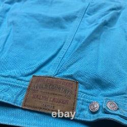 Vintage Polo Country Jacket Mens XL Blue Ralph Lauren Denim USA MADE Chore Coat