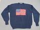 Vintage Polo Country Ralph Lauren American Flag Usa Sweater Men Xl Blue Pullover