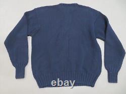 Vintage Polo Country Ralph Lauren American Flag USA Sweater Men XL Blue Pullover