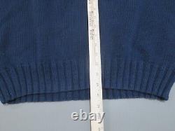 Vintage Polo Country Ralph Lauren American Flag USA Sweater Men XL Blue Pullover