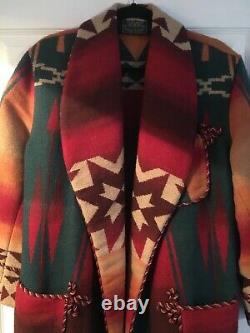 Vintage Polo Country Ralph Lauren Men Wool Southwestern Western Aztec Robe/Coat