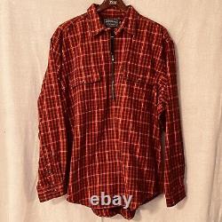 Vintage Polo Country Ralph Lauren, Men's, 1/2 Zip, Heavyweight Flannel Shirt, XL