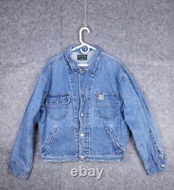 Vintage Polo Country Ralph Lauren Trucker Denim Jacket Men's Large USA Made