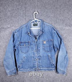 Vintage Polo Country Ralph Lauren Trucker Denim Jacket Men's Large USA Made
