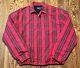 Vintage Polo Jacket Medium Ralph Lauren Plaid Tartan Baracuta Fleece Lined 90s