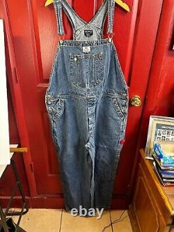 Vintage Polo Jeans Co Ralph Lauren Dungaree Denim Overalls Bibs Size XL Mens