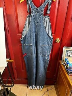 Vintage Polo Jeans Co Ralph Lauren Dungaree Denim Overalls Bibs Size XL Mens