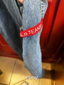 Vintage Polo Jeans Co Ralph Lauren Dungaree Denim Overalls Bibs Size XL Mens