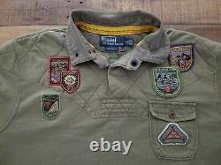 Vintage Polo Mountain Expedition Patch Rugby Large Ralph Lauren Climb Sports 92