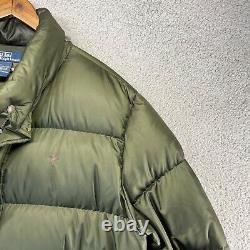 Vintage Polo Ralph LaurenDown Puffer Jacket Adult 2XL Green Zip Pony 90s Men's