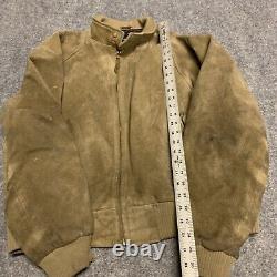 Vintage Polo Ralph Lauren 100% Genuine Suede Western Jacket Size XL read