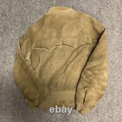 Vintage Polo Ralph Lauren 100% Genuine Suede Western Jacket Size XL read