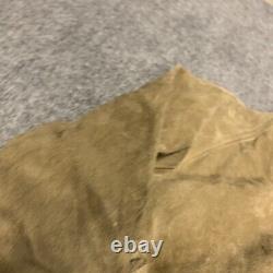 Vintage Polo Ralph Lauren 100% Genuine Suede Western Jacket Size XL read