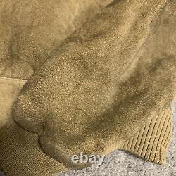 Vintage Polo Ralph Lauren 100% Genuine Suede Western Jacket Size XL read