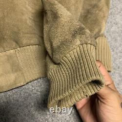 Vintage Polo Ralph Lauren 100% Genuine Suede Western Jacket Size XL read