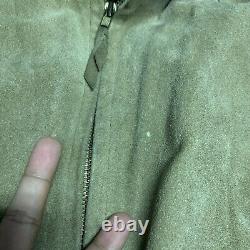 Vintage Polo Ralph Lauren 100% Genuine Suede Western Jacket Size XL read