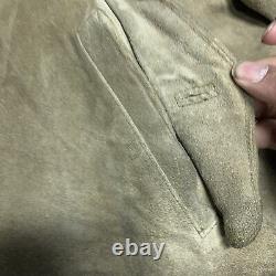 Vintage Polo Ralph Lauren 100% Genuine Suede Western Jacket Size XL read