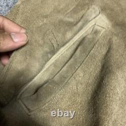 Vintage Polo Ralph Lauren 100% Genuine Suede Western Jacket Size XL read