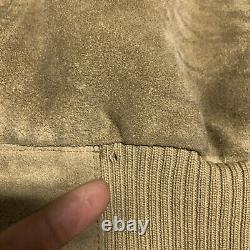 Vintage Polo Ralph Lauren 100% Genuine Suede Western Jacket Size XL read