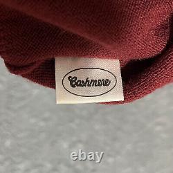 Vintage Polo Ralph Lauren 100% Pure Cashmere Sweater Red Golf Shield Mens Medium