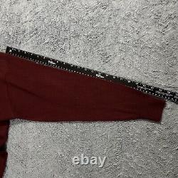 Vintage Polo Ralph Lauren 100% Pure Cashmere Sweater Red Golf Shield Mens Medium