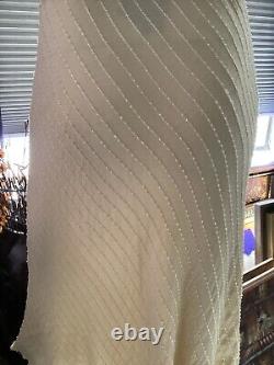 Vintage Polo Ralph Lauren 100% Silk Skirt Sz 2P Beaded 80's