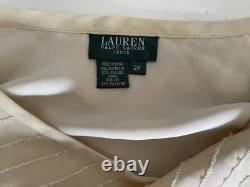 Vintage Polo Ralph Lauren 100% Silk Skirt Sz 2P Beaded 80's