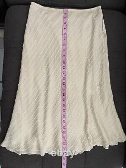 Vintage Polo Ralph Lauren 100% Silk Skirt Sz 2P Beaded 80's