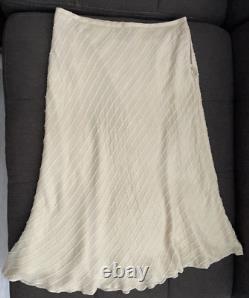 Vintage Polo Ralph Lauren 100% Silk Skirt Sz 2P Beaded 80's