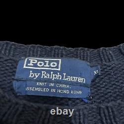 Vintage Polo Ralph Lauren 1992 Sit Down Bear Sweater XL