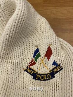 Vintage Polo Ralph Lauren 20th Anniversary Sweater Cross Flag 1967 1987 Medium