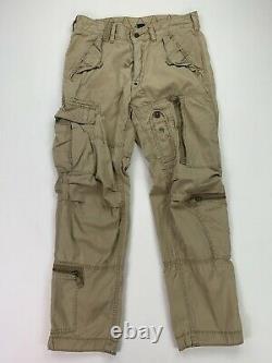 Vintage Polo Ralph Lauren (31x30) Military Paratrooper Pilot Khaki Cargo Pant
