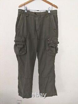 Vintage Polo Ralph Lauren 34x30 Military Paratrooper Pilot Olive Cargo Pant rrl