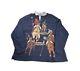 Vintage Polo Ralph Lauren 5 Horsemen Navy Shirt Mens Size Xl Horse Rugby Pony