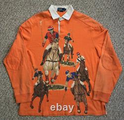 Vintage Polo Ralph Lauren 5 Horsemen Rugby Bear Ski Wing USA Sport