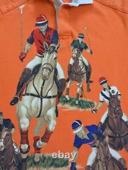 Vintage Polo Ralph Lauren 5 Horsemen Rugby Bear Ski Wing USA Sport