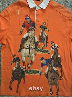 Vintage Polo Ralph Lauren 5 Horsemen Rugby Bear Ski Wing USA Sport